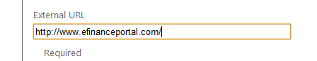 Choose external url